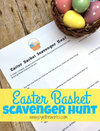 Free Printable Easter Basket Scavenger Hunt