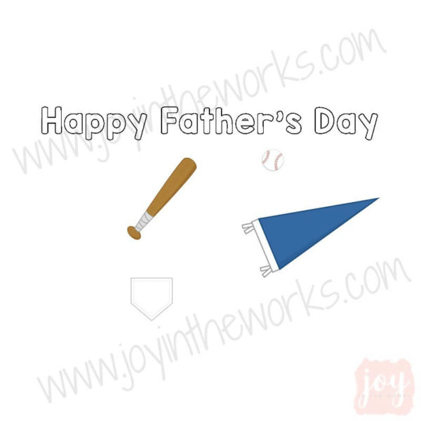 Baseball Themed Father's Day Story Card