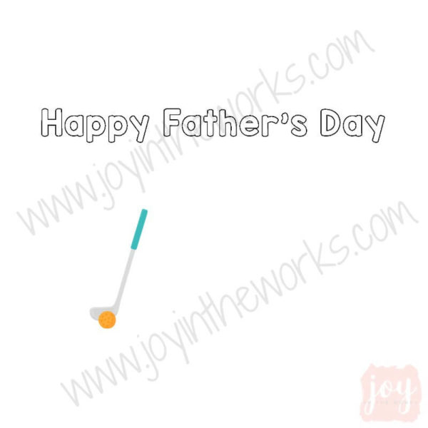 Golf Themed Father's Day Story Card