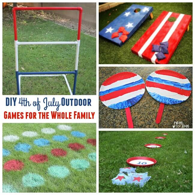 4th of July is made for good old fashioned family fun! Check out these DIY 4th of July games that the whole family will love!