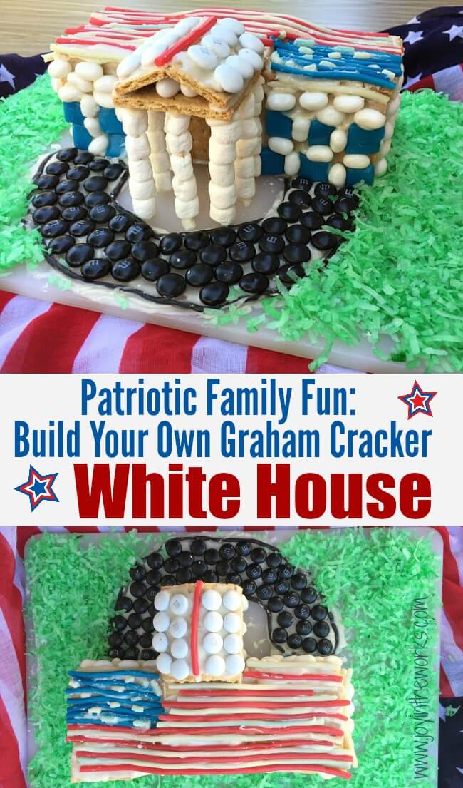 Looking for a 4th of July family fun activity? How about making a graham cracker White House and decorating it with red, white and blue patriotic candy? Gingerbread Houses aren't just for Christmas anymore, especially since candy house decorating always brings the family together! =)