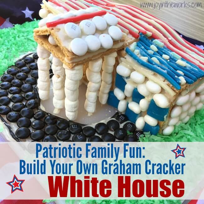 Looking for a 4th of July family fun activity? How about making a graham cracker White House and decorating it with red, white and blue patriotic candy? Gingerbread Houses aren't just for Christmas anymore, especially since candy house decorating always brings the family together! =)