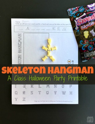 Skeleton Hangman: A Printable Halloween Party Game