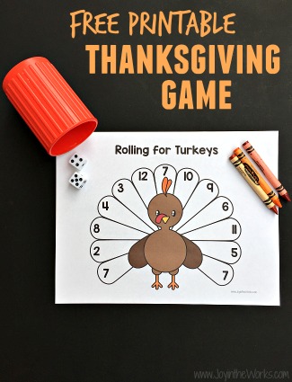 Rolling for Turkeys: A Printable Thanksgiving Game