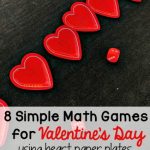 Valentine Themed Math Games Using Heart Paper Plates