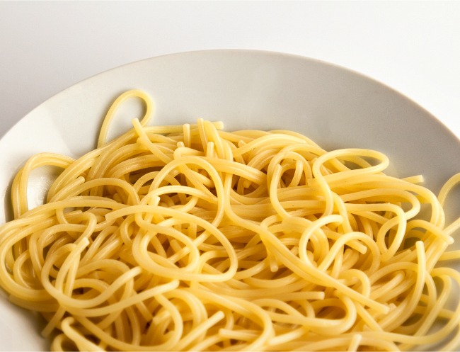 Search for eyeballs in spaghetti as one of the many simple Halloween games you can play at a school Halloween Party!