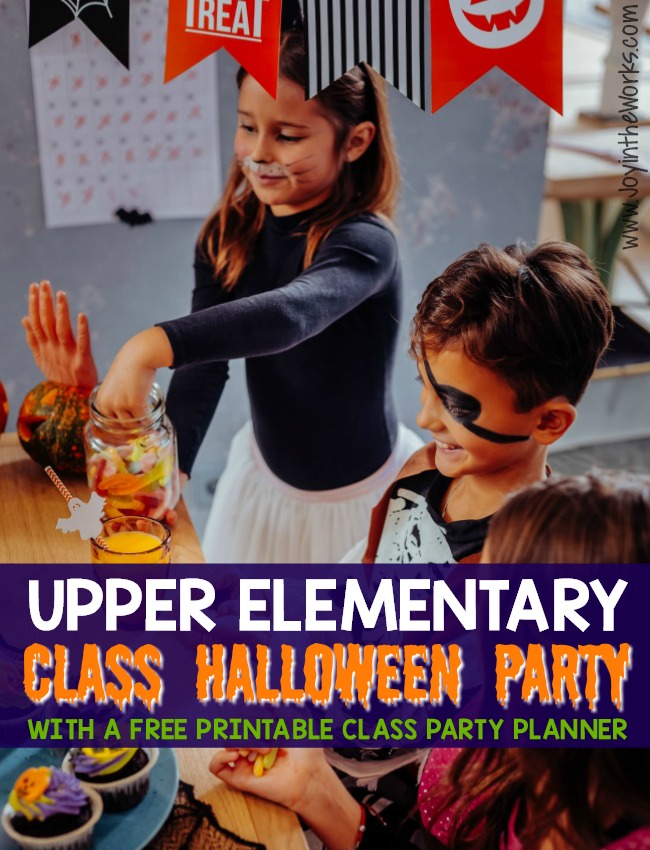 Struggling to come up with Upper Elementary Class Halloween Party ideas? Let the students plan their own Halloween Class Party! Not only will it guarantee they will enjoy themselves, but it will teach the students responsibility and organization- especially if they use this free printable Class Party Planner to get it done! #halloweenparty #halloweenclassparty #classparty #classpartyplanner #upperelementary #oldergrades #uppergrades