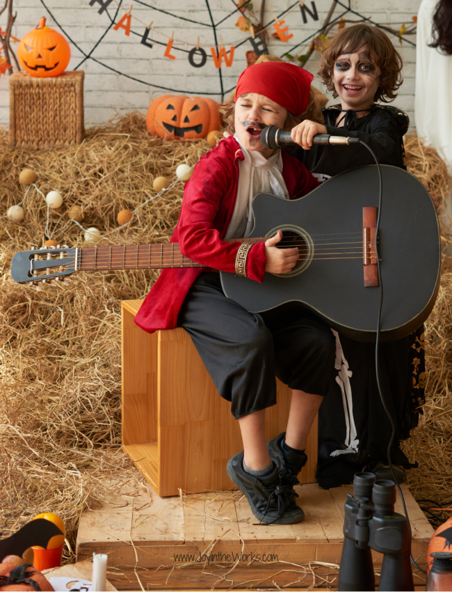 Sing Halloween Karaoke for one of your Virtual Halloween Party Activities for kids!