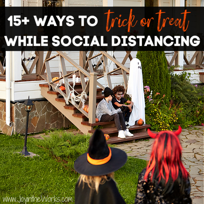 You can trick or treat safely during Covid-19 if you practice these simple social distancing tips and tricks. From candy chutes to setting up a table at the end of the driveway, there are also lots of creative ways to do no contact trick or treating.